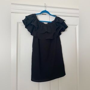 Off the shoulder little black dress